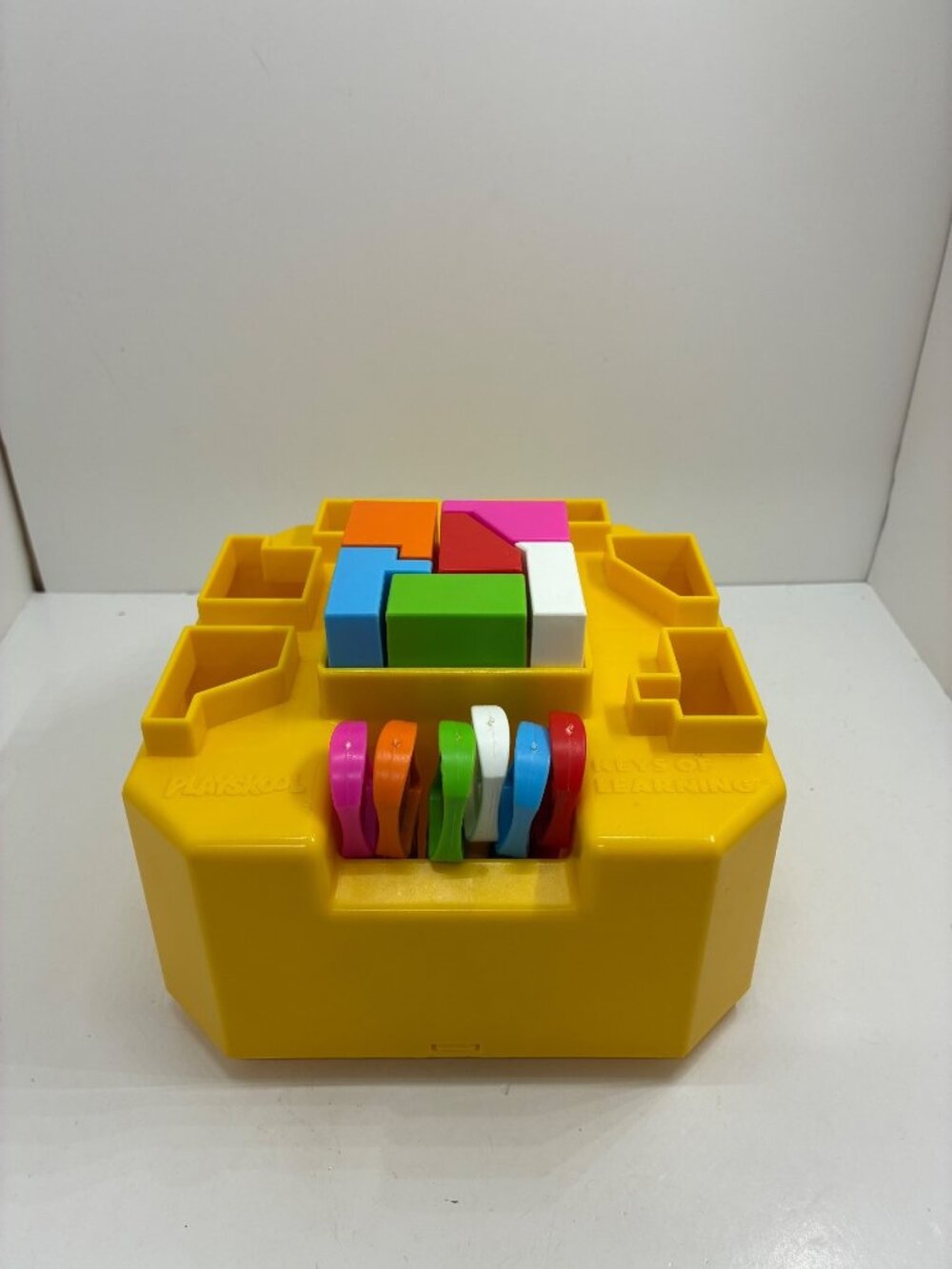 Playskool Keys Of Learning Shape Sorter Toy With Colorful Keys & Blocks For Earl